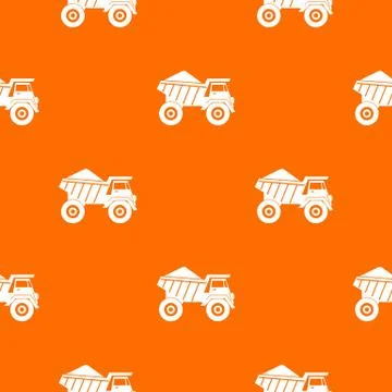 Dump truck with sand pattern seamless Stock Illustration