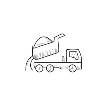 Dump truck sketch icon Ilustración de archivo