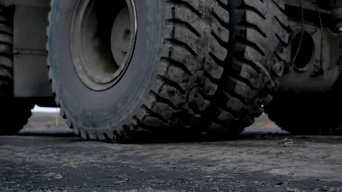 Dump truck wheel Video stock 77235749