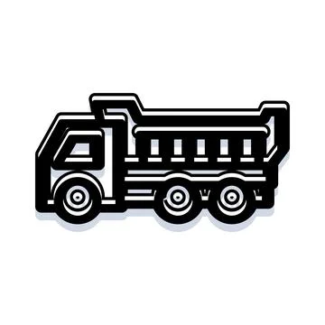 Dump truck working on construction and transport industry Stock Illustration