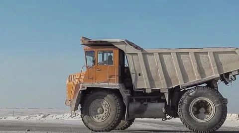 Dump Trucks carry ore. Stock Footage 63545234