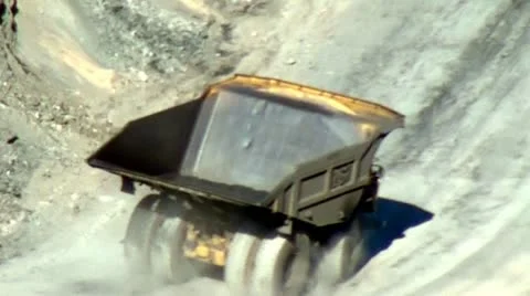 Dump Trucks, Coal Mines, Mining Industry, Energy Stock Footage 22012487