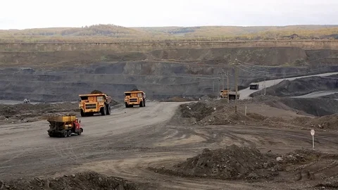 Dump trucks Stock Footage 77235737