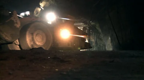 Dump Trucks Mines Tunnel Stock Footage 11476974