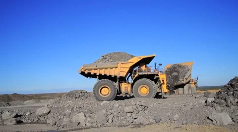 Dump trucks unloaded Stock-Footage 47422686