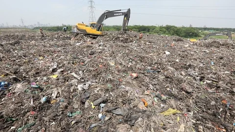 Dump yard in Dhaka-2018 Video stock 97776453