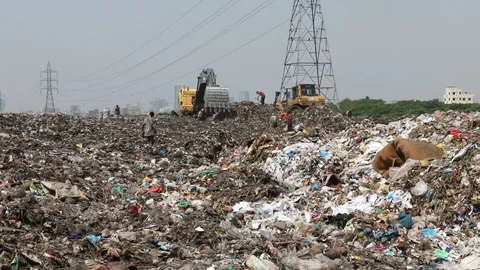 Dump yard in Dhaka Video stock 97342404