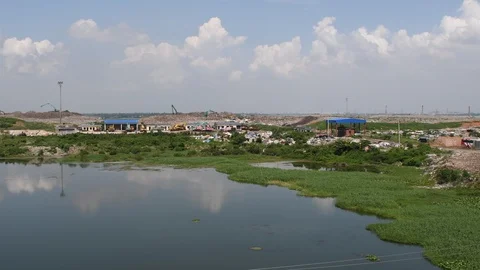 Dump Yard , sanitary land Stock Footage 116104717