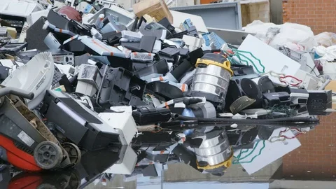 Dumped Electronic Waste Video stock 77715270