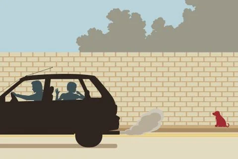 Dumped puppy Stock Illustration