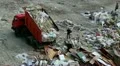 Dumper on landfill HD Footage
