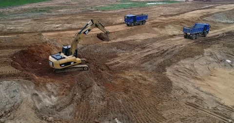 Dumper loading Stock Footage 93174228