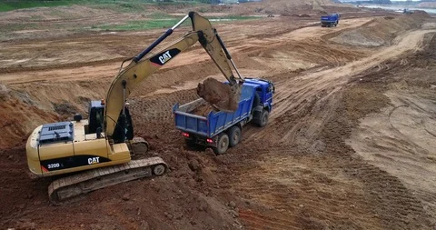 Dumper loading Stock Footage 93174270