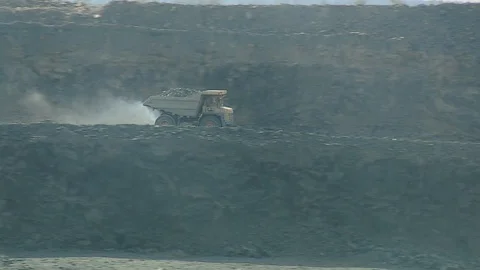 Dumper in a stone quarry Stock Footage 115721156