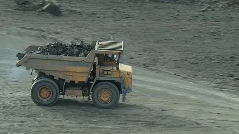 Dumper in a stone quarry Stock Footage 115721159