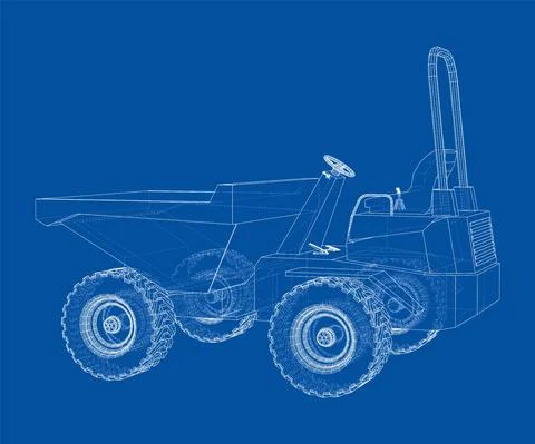 Dumper Truck. Vector Illustrazione stock