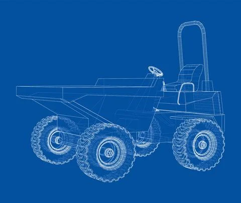 Dumper Truck. Vector Illustrazione stock