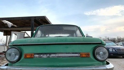 Dumping cars Stock Footage 106179484