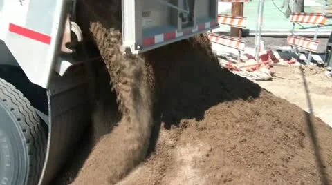 Dumping Dirt by Semi Trailer 스톡 동영상 12577838