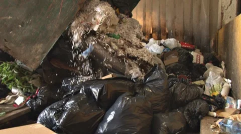 Dumping Garbage 2 Stock Footage 7748568