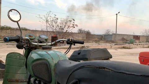 Dumping motorcycle Stock Footage 106179537