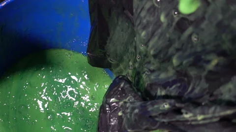 Dumping toxic substance waster material Video stock 66460522