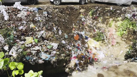 Dumping Yard with Solid Waste Accumulation Video stock 331981313