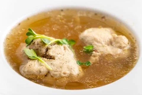 Dumpling in broth Stock Photos