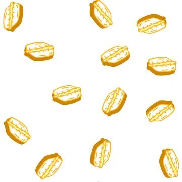 Dumpling dish isometric icon seamless pattern Stock Illustration