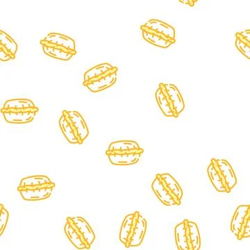 Dumpling dish vector seamless pattern Stock Illustration