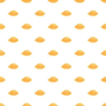 Dumpling food seamless pattern on white background Stock Illustration
