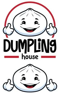 Dumpling House Mascot Stock Illustration