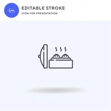Dumpling icon vector, filled flat sign, solid pictogram isolated on white, logo Stock Illustration
