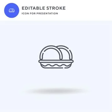 Dumpling icon vector, filled flat sign, solid pictogram isolated on white, logo Stock Illustration