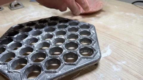 Dumpling Mold Close up Stock Footage 319021198