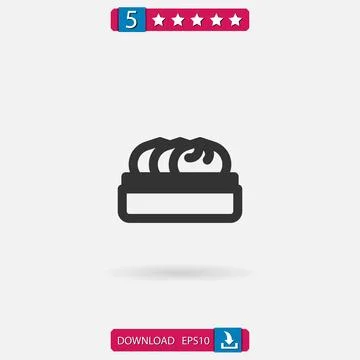 Dumpling vector icon Stock Illustration