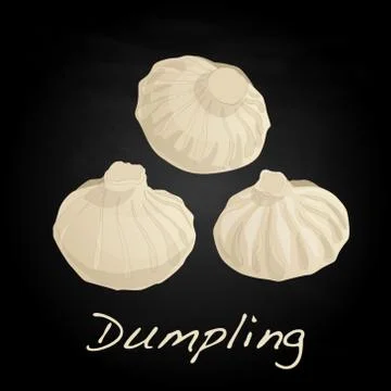 Dumpling vector illustration. Stock Illustration