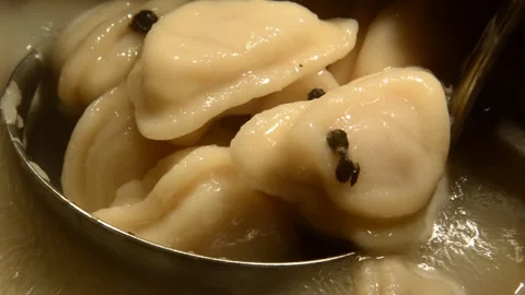 Dumplings with black pepper Stock Footage 291548720