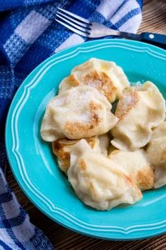 Dumplings with cheese. Stock Photos