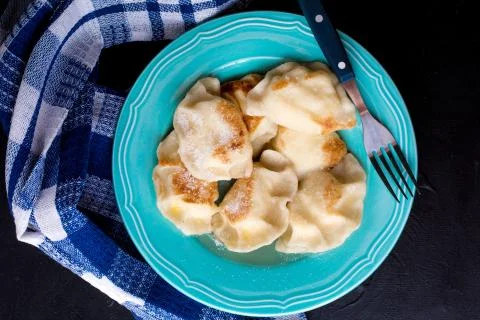 Dumplings with cheese. Stock Photos