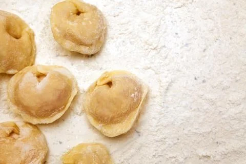 Dumplings in flour Stock Photos