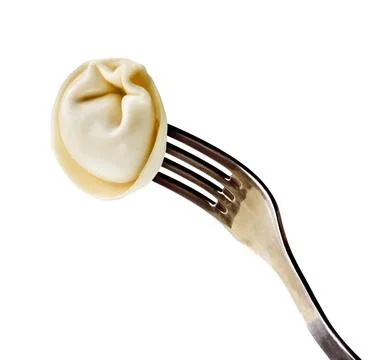 Dumplings on a fork Stock Photos