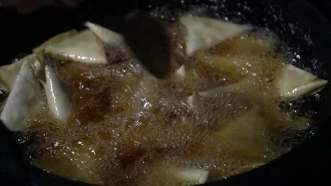 Dumplings Frying Stock Footage 319949471