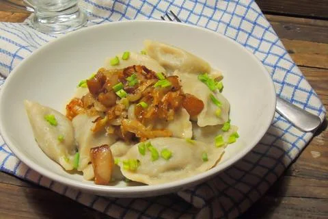 Dumplings with greaves Foto stock