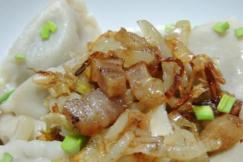 Dumplings with greaves Foto stock
