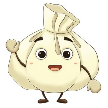 Dumplings, manti Stock Illustration
