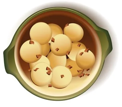 Dumplings with meat Stock Illustration