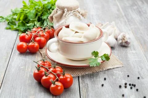 Dumplings with meat Stock Photos