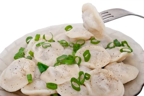 Dumplings on a plate Stock Photos