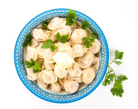 Dumplings in a plate Foto stock